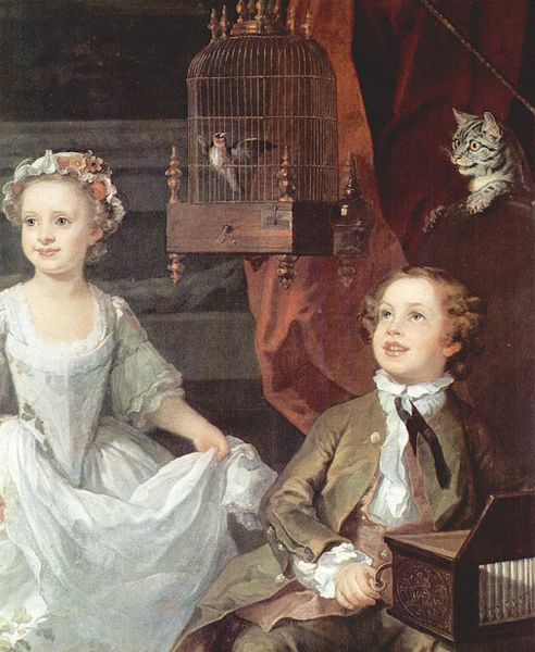 William Hogarth Portrat der Graham Kinder, Detail